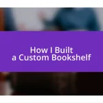 How I Built a Custom Bookshelf