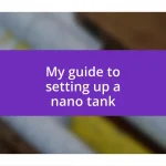 My guide to setting up a nano tank