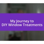 My Journey to DIY Window Treatments